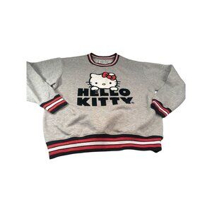 Hello Kitty Sweatshirt Women Sanrio Crewneck Fleece Graphic Logo Pullover